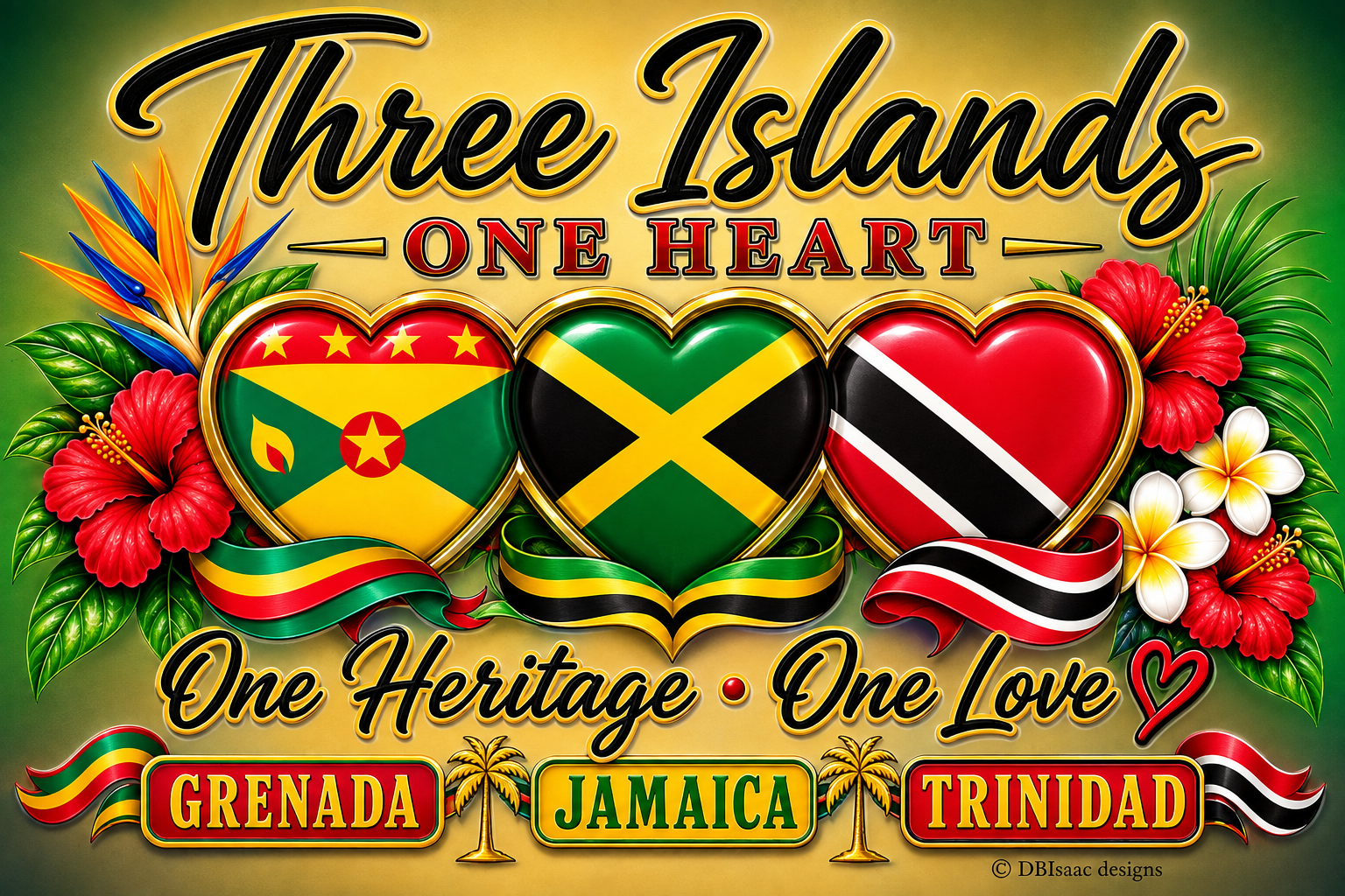Three Islands Tropical Art Print — DBIsaac